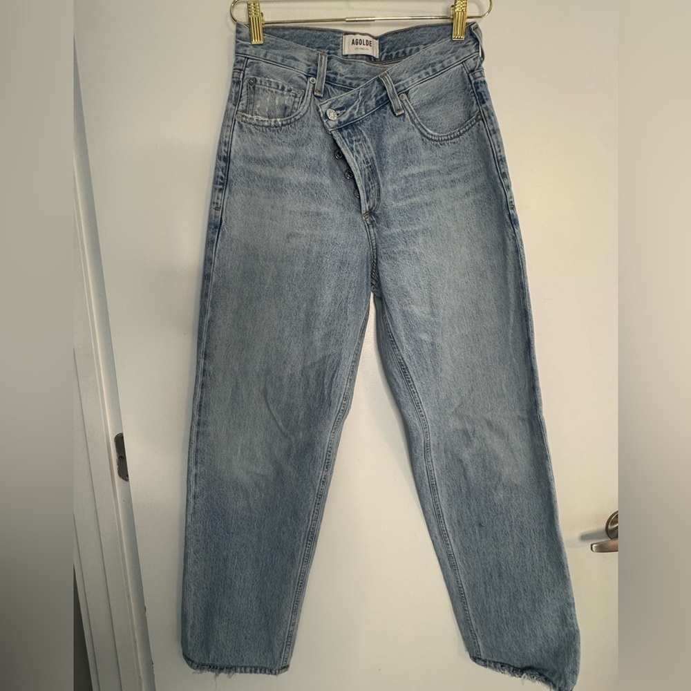 AGOLDE Cross Cross Upsized Jean in Suburbia, Size 23